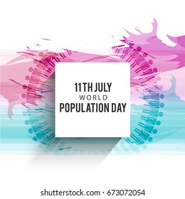 Illustration,Poster Or banner Of World Population day.