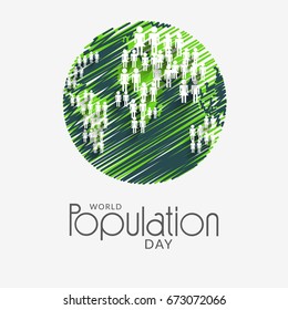 Illustration,Poster Or banner Of World Population day.
