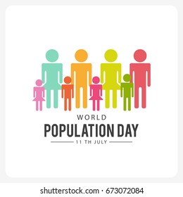 Illustration,Poster Or banner Of World Population day.