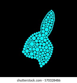 illustrationRabbit. Abstract rabbit icon. Vector illustration. illustration out the gear.