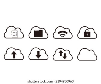 Cloud.　Internet.　Vector illustrations .