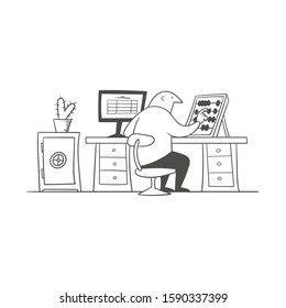 Illustrations about saving money, financial concept