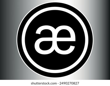 Illustrations of aevo cryptocurrency logos on abstract background. 3d illustrations.