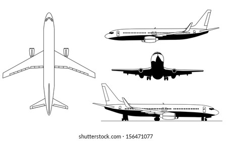 A illustrations of airplanes silhouettes