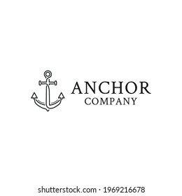 Illustrations of anchor schooling logo design concept.