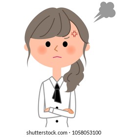 Illustrations of angry waitresses