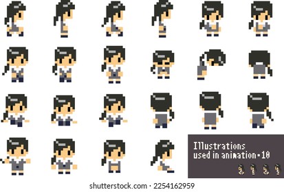 Illustrations for animation made with pixel art part10