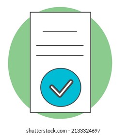 Illustrations of approve paper business smart graphic design vector cartoon
