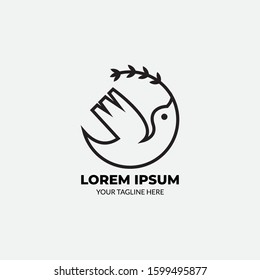 Illustrations Bird Flat Logo Vector