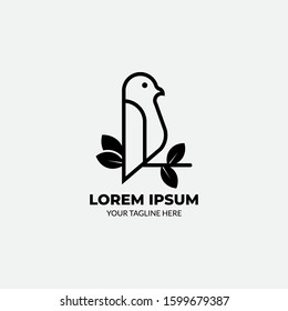 Illustrations Bird Flat Logo Vector