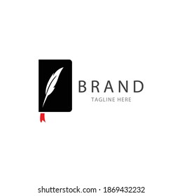 illustrations book and fur logo design concept.