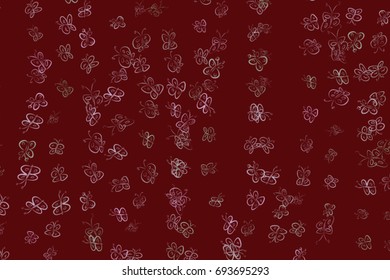 Illustrations of butterfly. Good for web page, wallpaper, graphic design, catalog, texture or background. Cartoon style vector graphic.