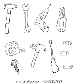 illustrations of carpentry tools for your design