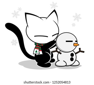 Illustrations of cat action logo on white background, Animals vector of isolated a cute cat icon