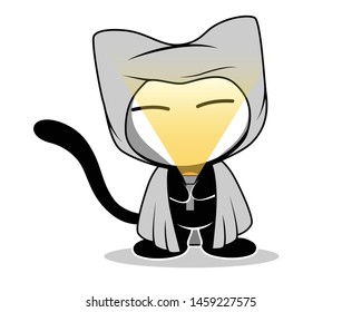 Illustrations of cat action on white background, Animals action vector.