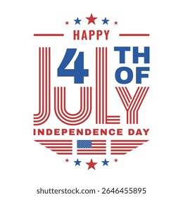Illustrations to Celebrate US Independence Day 4th of July. Fourth of July Design.