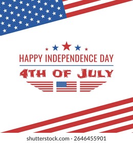 Illustrations to Celebrate US Independence Day 4th of July. Fourth of July Design.