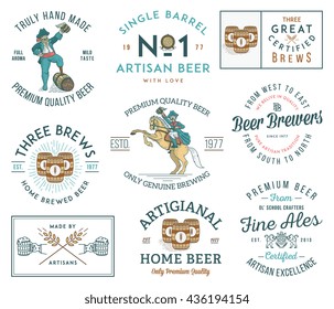 Illustrations celebrating artisan handmade beer