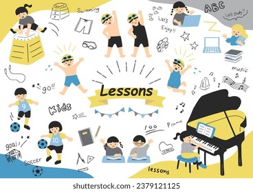 Illustrations of Children Enjoying Extracurricular Activities