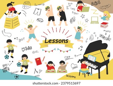 Illustrations of Children Enjoying Extracurricular Activities