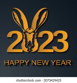 Illustrations for Chinese New Year 2023, year of the Rabbit. Lunar new year 2023. Chinese new year background, banner, greeting card