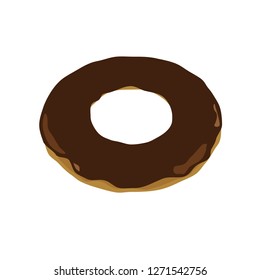 Illustrations of chocolate donuts.