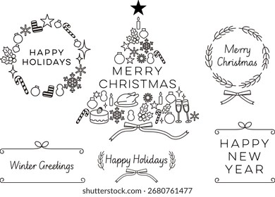Ilustraciones para Navidades y saludos invernales.