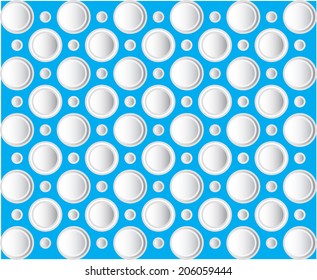 Illustrations circles on a light blue background