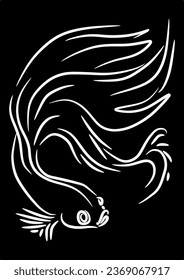 The illustrations and clipart. Abstract image. A Koi