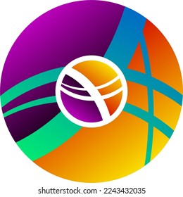 The illustrations and clipart. logo design. illustration of a ball icon