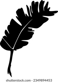 The illustrations and clipart silhouette of a leaf isolated on white