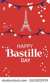 illustrations commemorating Bastille Day, the French National Day