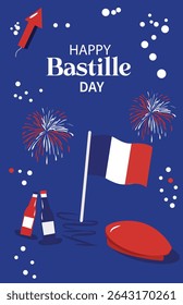 illustrations commemorating Bastille Day perfect for Bastille Day greetings, social media posts, event announcements, and other festive visual content.