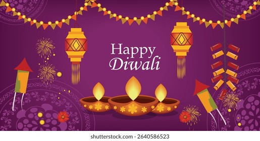 illustrations commemorating Diwali, the Hindu festival of lights perfect for creating visually stunning website banners, social media headers, and premium Diwali greeting cards.