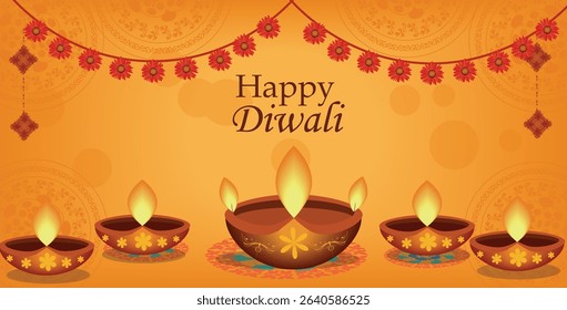 illustrations commemorating Diwali, the Hindu festival of lights perfect for creating visually stunning website banners, social media headers, and premium Diwali greeting cards.