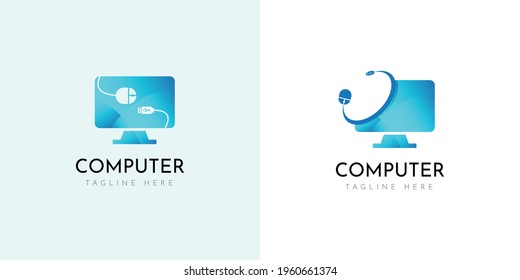 	
Illustrations of computer logo design	
