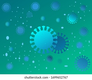 Illustrations concept corona virus COVID-19. Vector illustrate, illustration graphic vector of corona virus, corona virus infection, corona virus microbe.