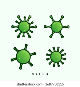 Illustrations concept corona virus. virus wuhan from china. Vector illustrate.