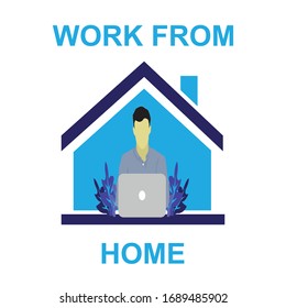illustrations concept coronavirus covid-19 the company allows employees to work from home to avoid viruses