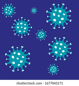 Illustrations concept coronavirus COVID-19. Vector background with Coronavirus Bacteria.
