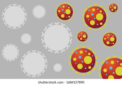  Illustrationen Konzept Coronavirus COVID-19. Vektorillustration illustriert.