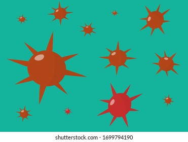 Illustrations concept coronavirus COVID-19. Vector illustration of  virus wuhan from china. 