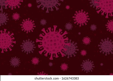 Illustrations concept coronavirus COVID-19. virus wuhan from china. Vector illustrate.