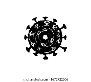 Illustrations concept coronavirus COVID-19. virus wuhan from china. genetic mutation of the corona virus.