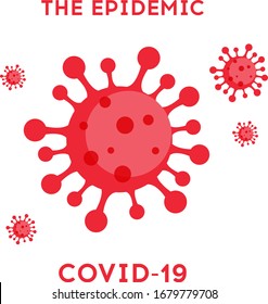 Illustrations concept coronavirus COVID-19. virus wuhan from china. Vector illustration. Sign caution coronavirus.