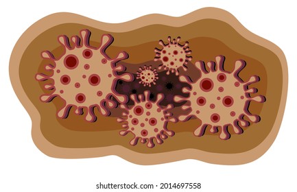 Illustrations concept coronavirus COVID-19. Virus vector design.
