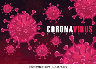 Illustrations concept of Coronavirus and Virus background.COVID-19 Corona virus outbreaking and Pandemic medical health risk concept.
