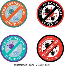Illustrations of the concept of the COVID-19 coronavirus. Wuhan virus from China. Vector icon.