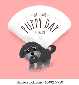 Illustrations concept National puppy day. Vector illustrate.