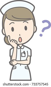 Illustrations considered by female nurses wearing white coats